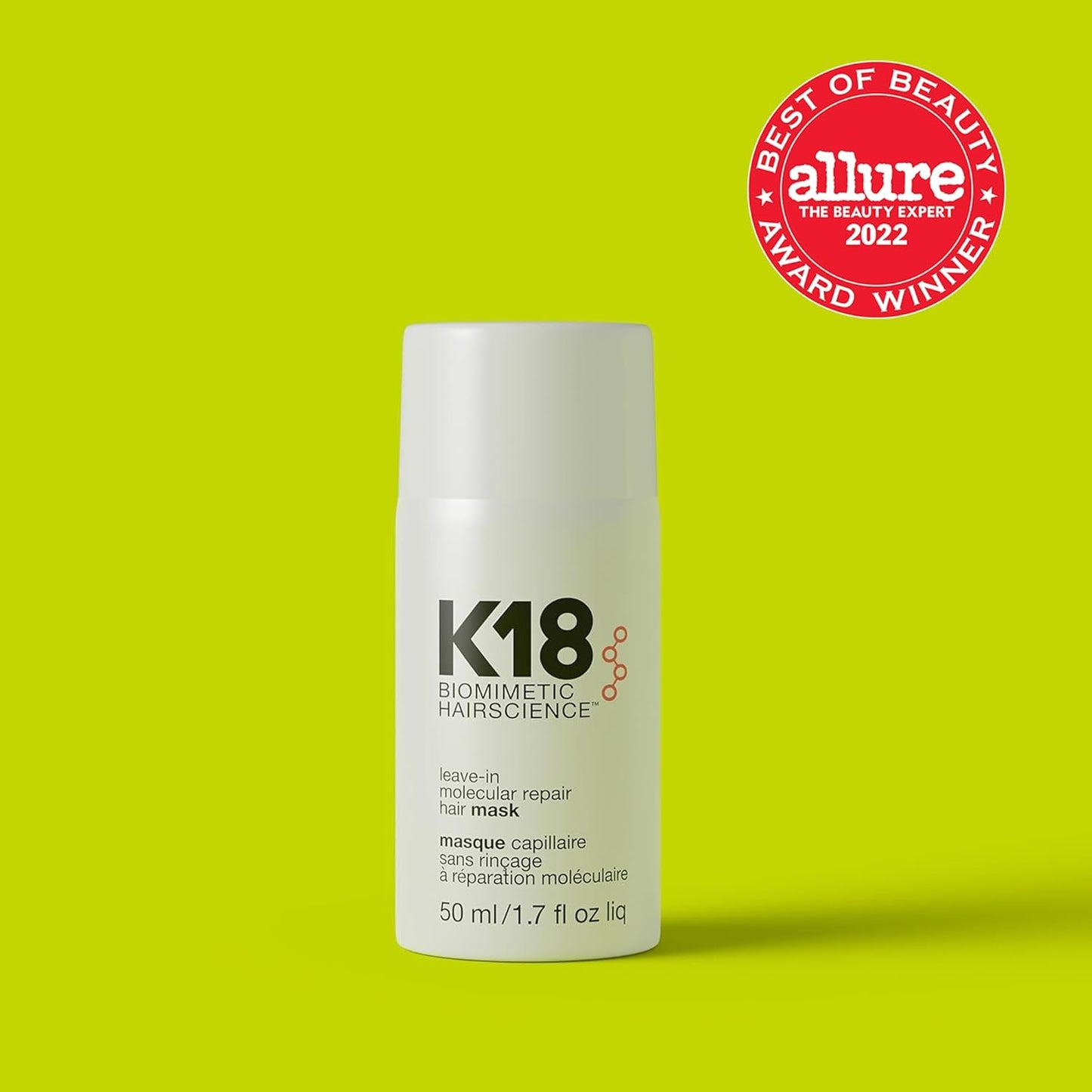 K18 Leave-In Molecular Hair Mask – Repair & Reverse Hair Damage (50 ml / 1.7 oz)