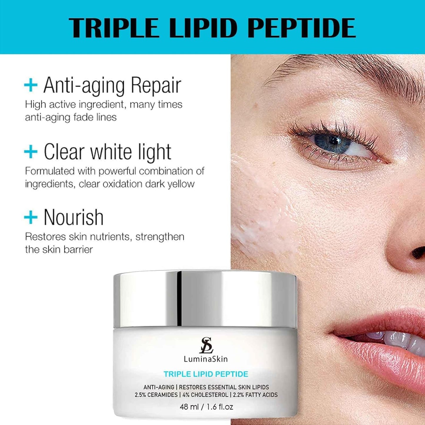 Triple Lipid Peptide Anti-Aging Cream – Restore & Smooth Mature Skin (48 ml / 1.6 oz)