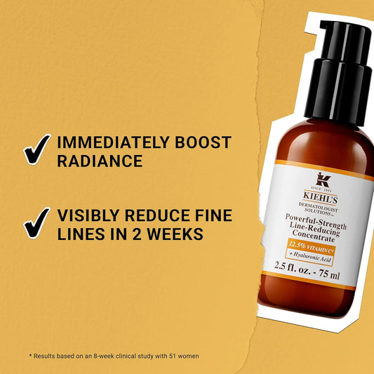 Kiehl's Powerful-Strength 12.5% Vitamin C Serum – Brightening & Line-Reducing Face Serum