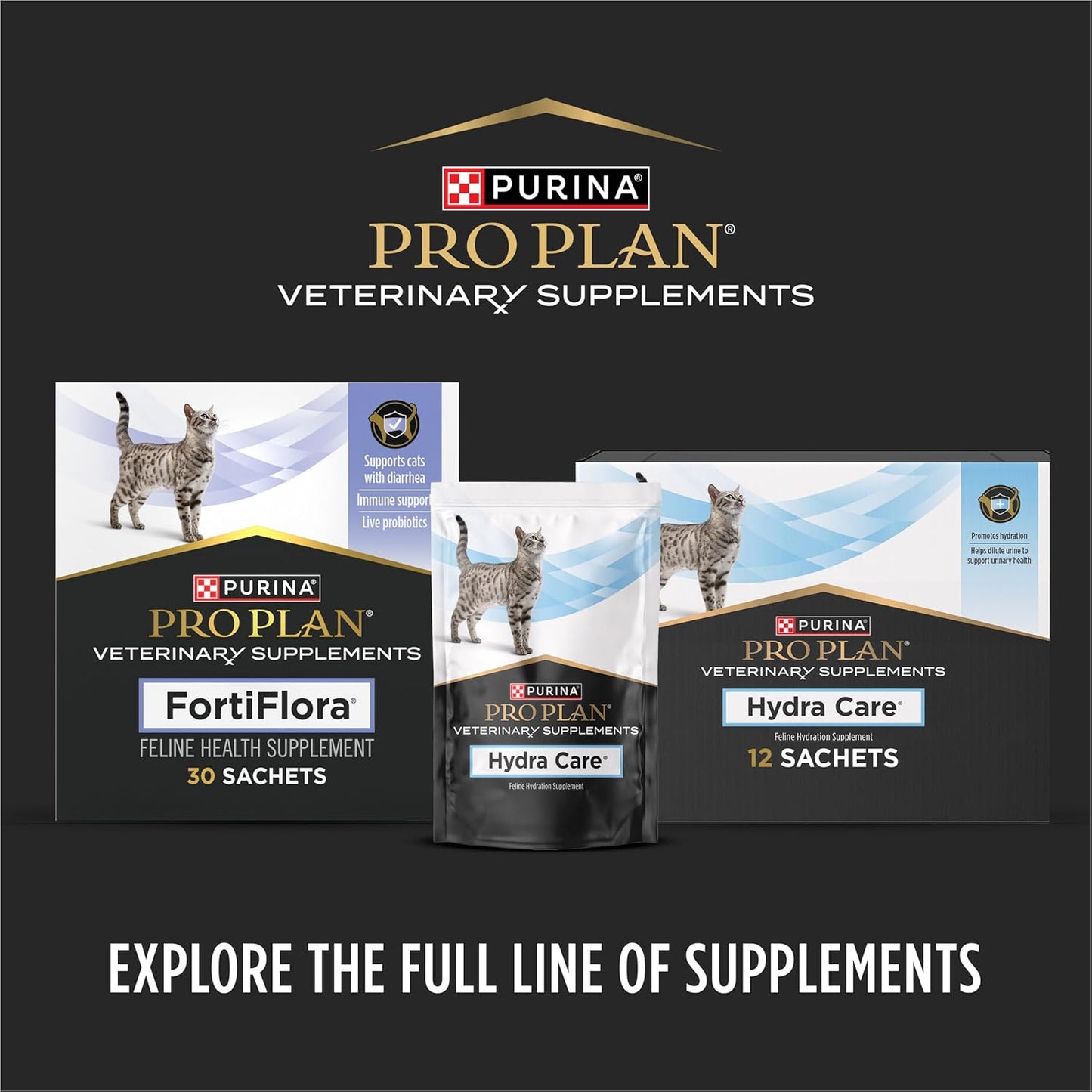 Purina Pro Plan FortiFlora Cat Probiotic Supplement – 30 Count Box for Digestive Balance & Diarrhea Relief