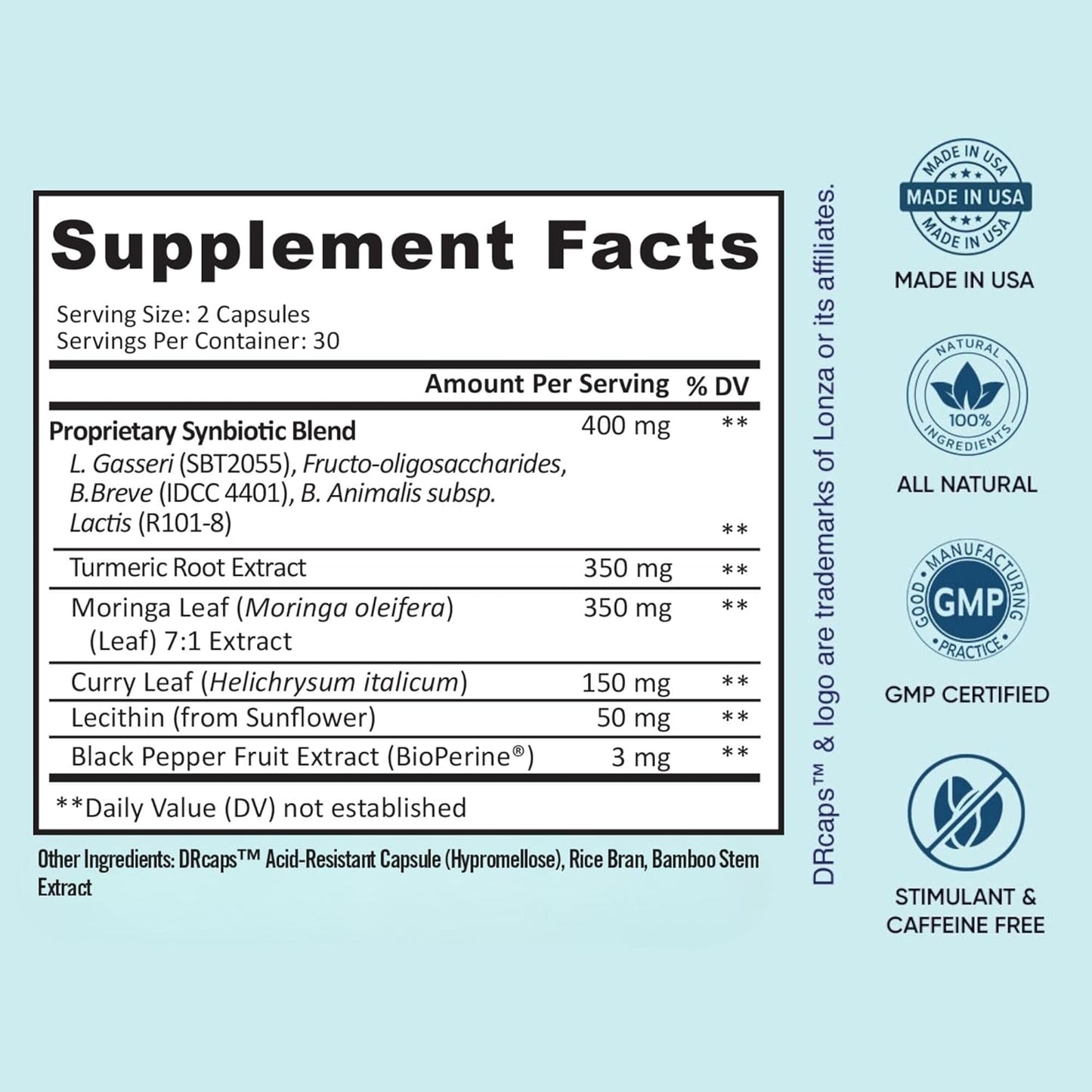 Provitalize Probiotic for Women with Turmeric & Moringa | Digestive Health, Menopause & Bloat Support | 60 Capsules