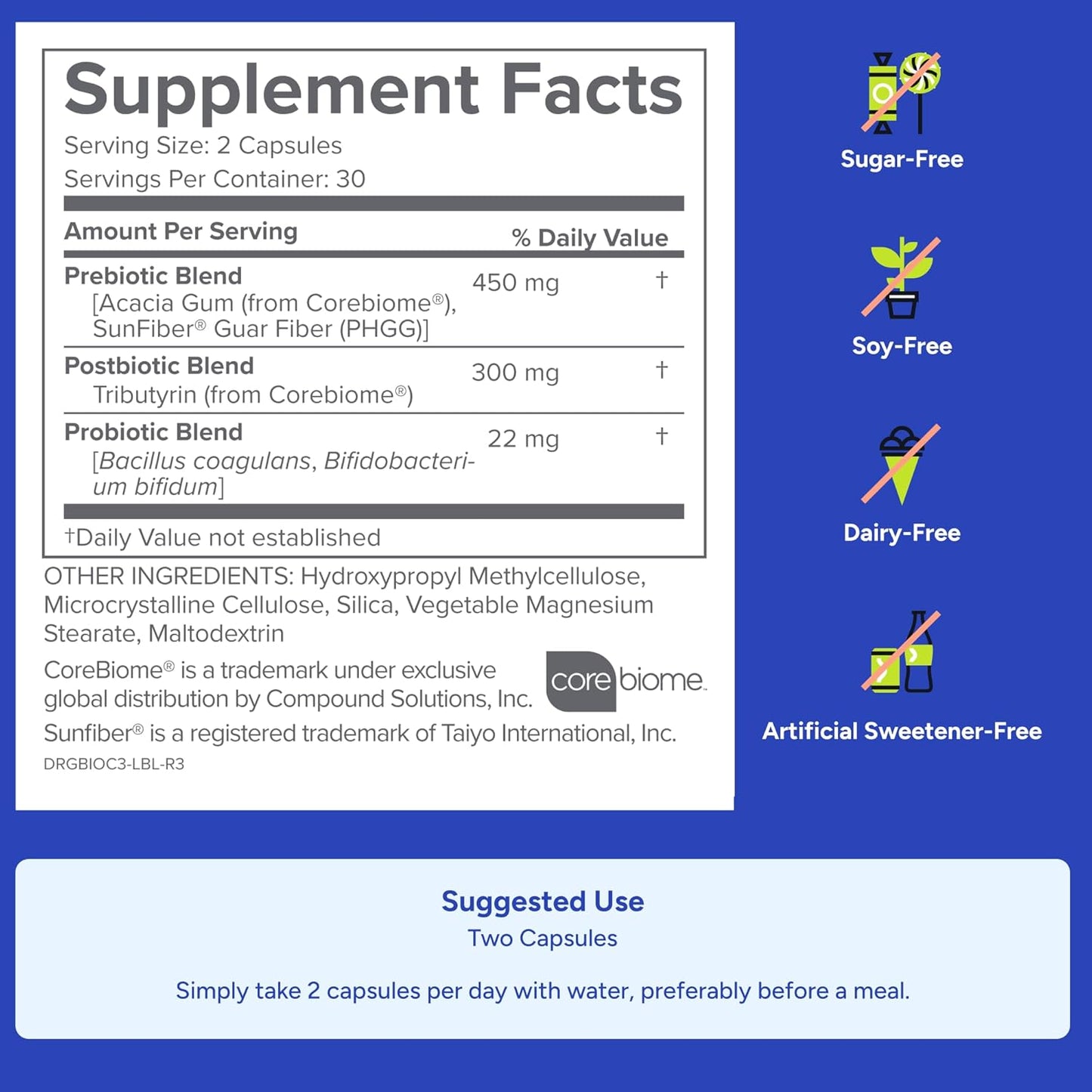Gundry MD Bio Complete 3 for Optimal Gut Health Supplement 60 Capsules
