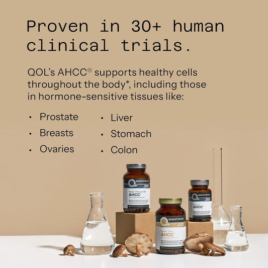 Quality of Life Kinoko Platinum AHCC Herbal Supplement – 750mg, Veggie Capsules for Daily Wellness & Immune System Support (60 Count)