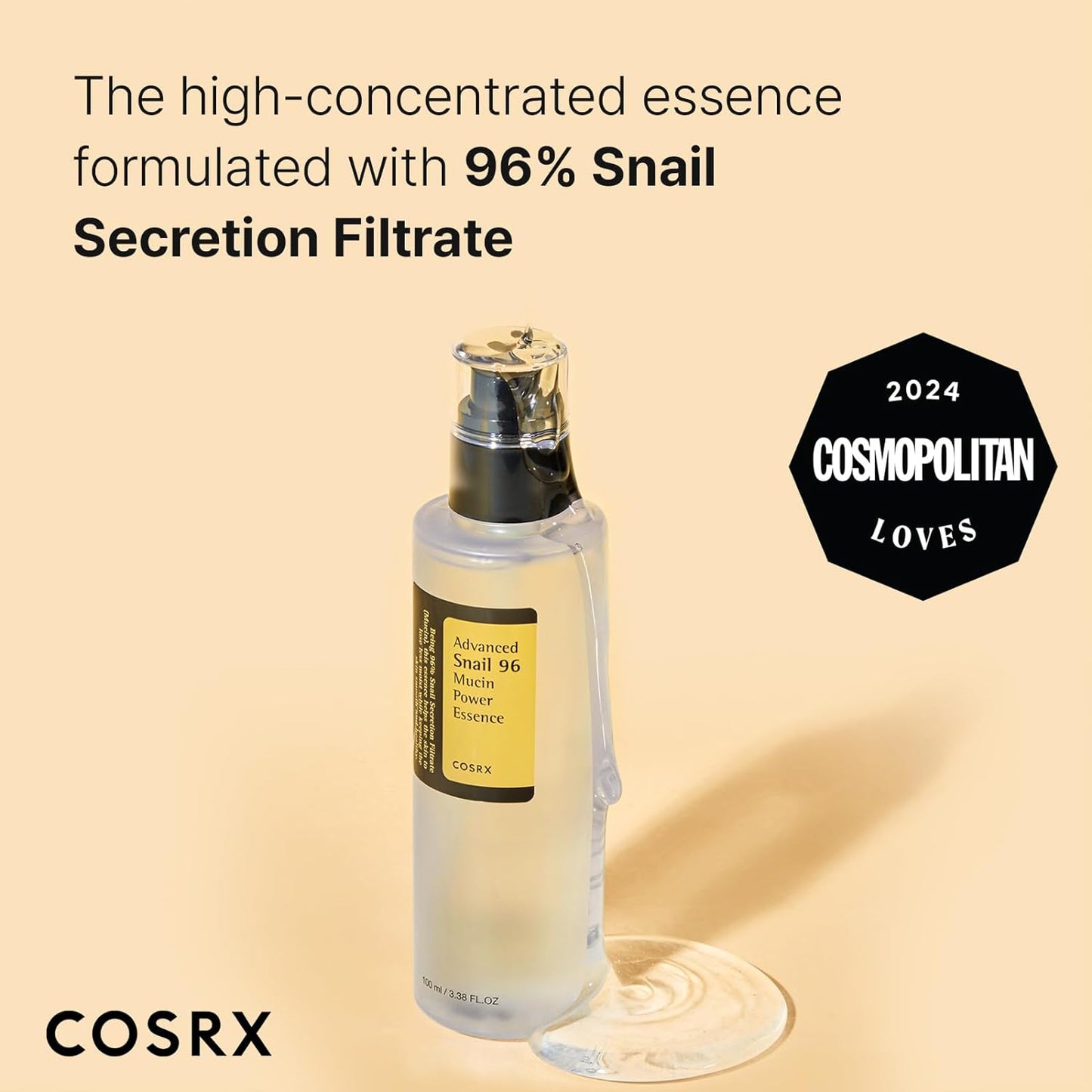 COSRX Snail Mucin 96% Power Repairing Essence - Hydrating Serum for Dull Skin & Fine Lines - GREEN MART LAND