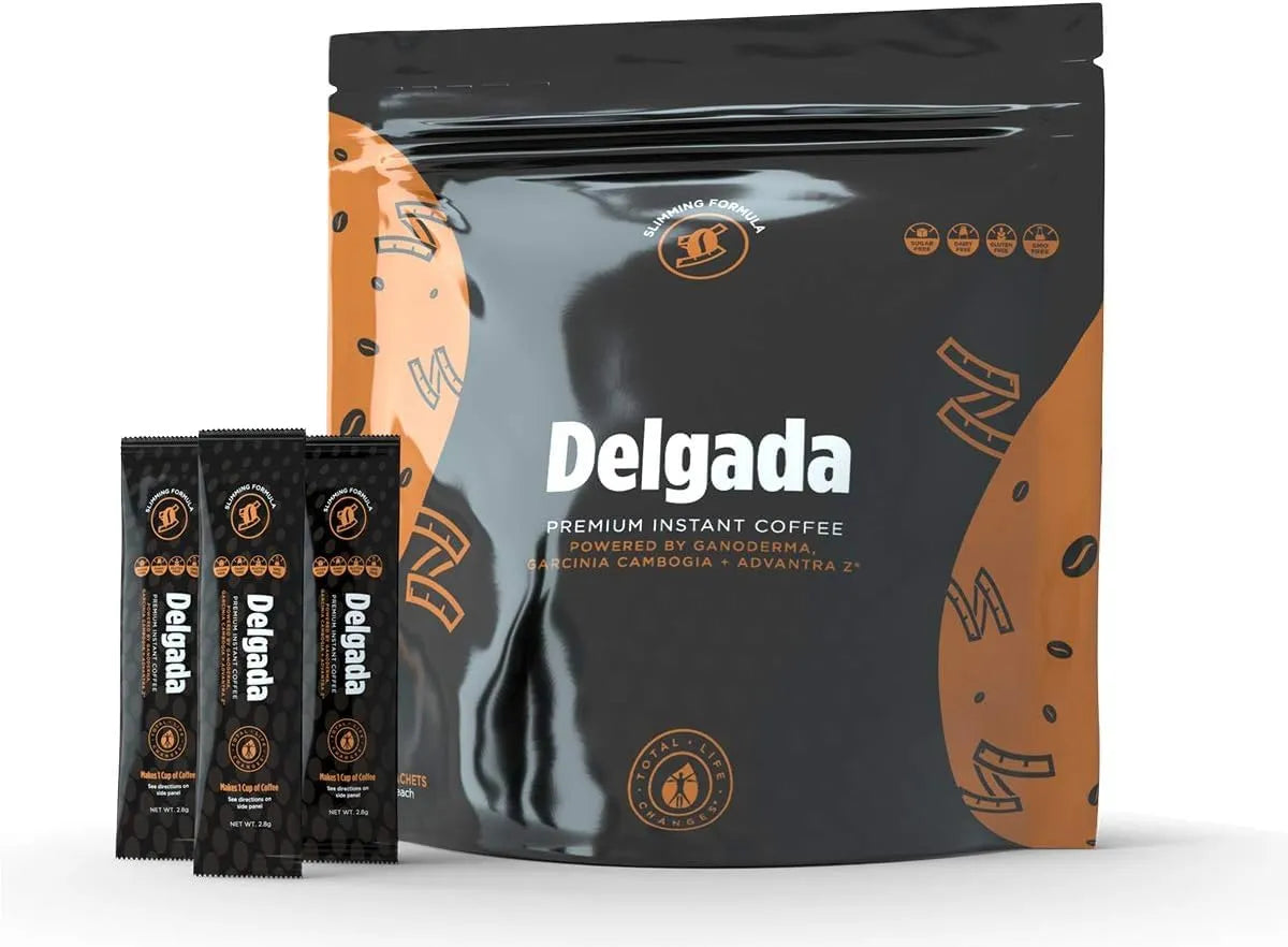 Coffee Delgada Premium Instant Coffee with Ganoderma Lucidum Mushroom – 25 Sachets - GREEN MART LAND