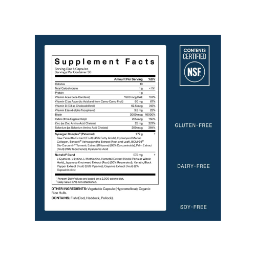 Nutrafol® Men’s Hair Growth Supplements – Clinically Tested for Thicker Hair & Scalp Coverage | Dermatologist Recommended | 1-Month Supply