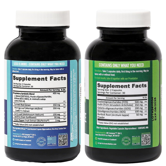 BB Company Provitalize & Previtalize Bundle Dietary Supplement | 2-Pack, 60 Count