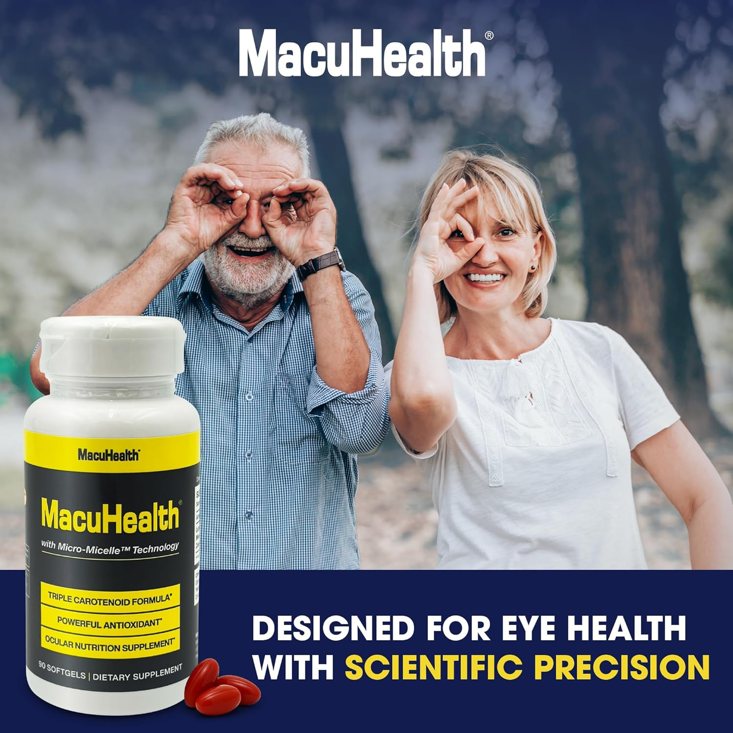MacuHealth Triple Carotenoid Formula – Advanced Eye Vitamin for Macular Health | 90 Softgels (3-Month Supply)