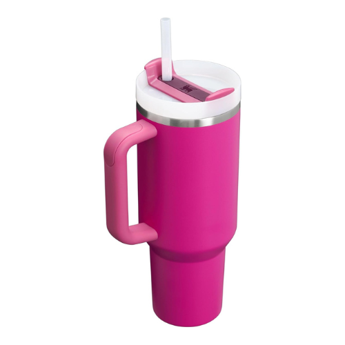 Stanley Quencher H2.0 Tumbler 40oz – FlowState Lid with Handle & Straw (Fuchsia)