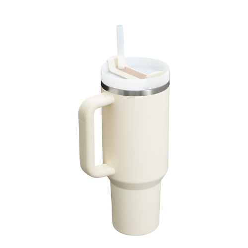 Stanley Quencher H2.0 Tumbler 40oz – Insulated Stainless Steel with Handle & Straw (Cream 2.0)