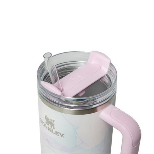 Stanley Quencher H2.0 Tumbler 40oz – FlowState Lid with Handle & Straw (Watercolor Tulle)