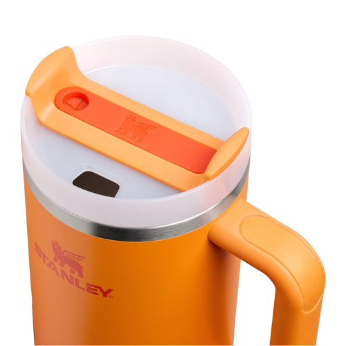 Stanley Quencher H2.0 Tumbler 40oz – Insulated Stainless Steel with Handle & Straw (Goldenrod Coral)