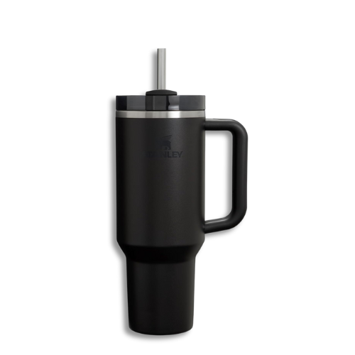 Stanley Quencher H2.0 Tumbler 40oz – FlowState Lid with Handle & Straw (Black 2.0)