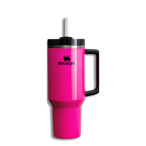 Stanley Quencher H2.0 Tumbler 40oz – FlowState Lid with Handle & Straw (Electric Pink)