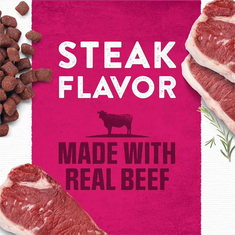 Purina Moist & Meaty Soft Dog Food – Steak Flavor (36 Individual Pouches)