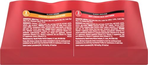 Purina ONE Wet Dog Food Variety Pack – Chicken & Beef with Brown Rice (6 Cans, 13 oz Each)