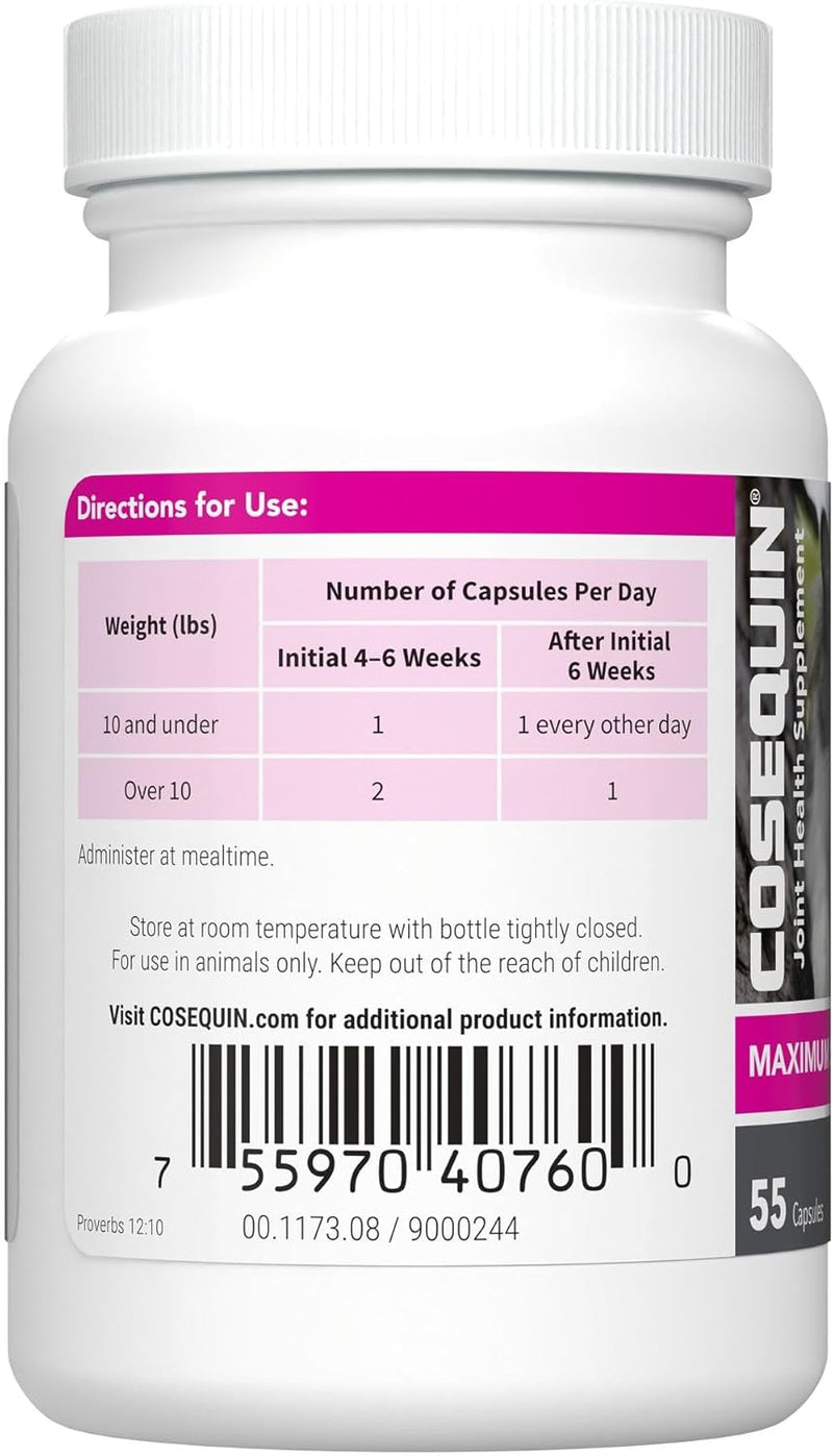 Nutramax Cosequin Joint Health Supplement for Cats – 55 Capsules with Glucosamine & Chondroitin