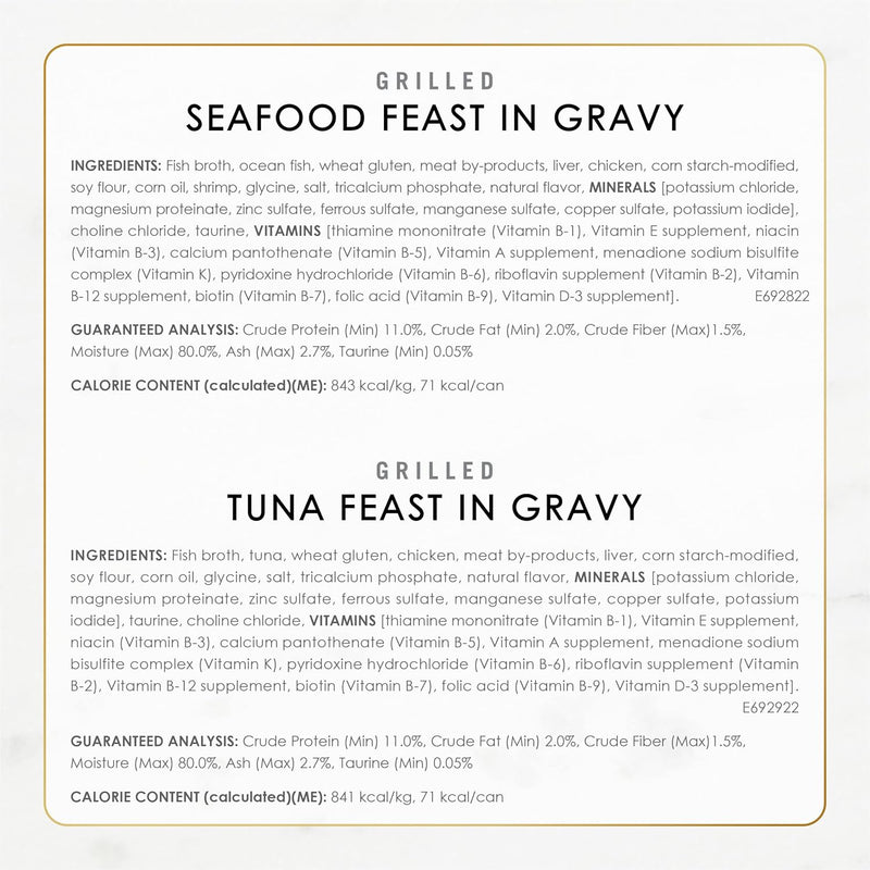 Purina Fancy Feast Grilled Wet Cat Food – Seafood Collection (24-Pack, 3 oz Cans)