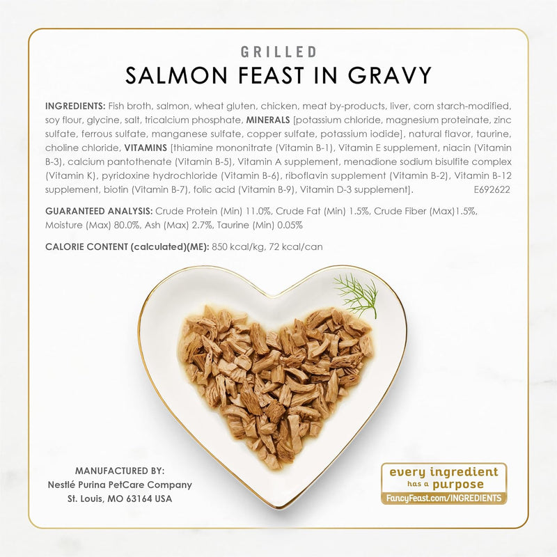 Purina Fancy Feast Grilled Wet Cat Food – Seafood Collection (24-Pack, 3 oz Cans)