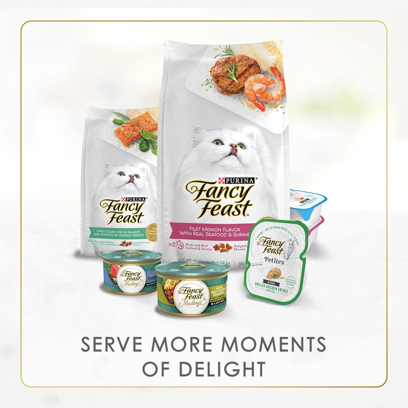 Purina Fancy Feast Grilled Wet Cat Food – Seafood Collection (24-Pack, 3 oz Cans)