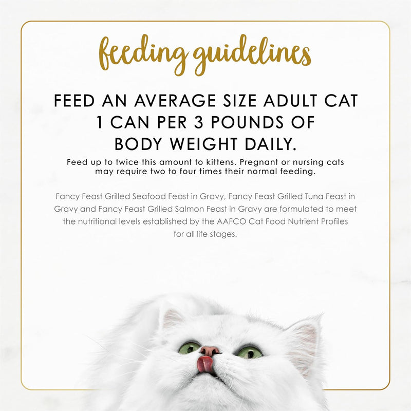 Purina Fancy Feast Grilled Wet Cat Food – Seafood Collection (24-Pack, 3 oz Cans)