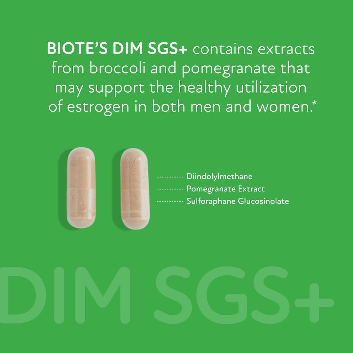 Biote DIM SGS+ Hormone & Detox Support | Estrogen Balance, Liver Cleanse & Metabolic Support | 60 Capsules