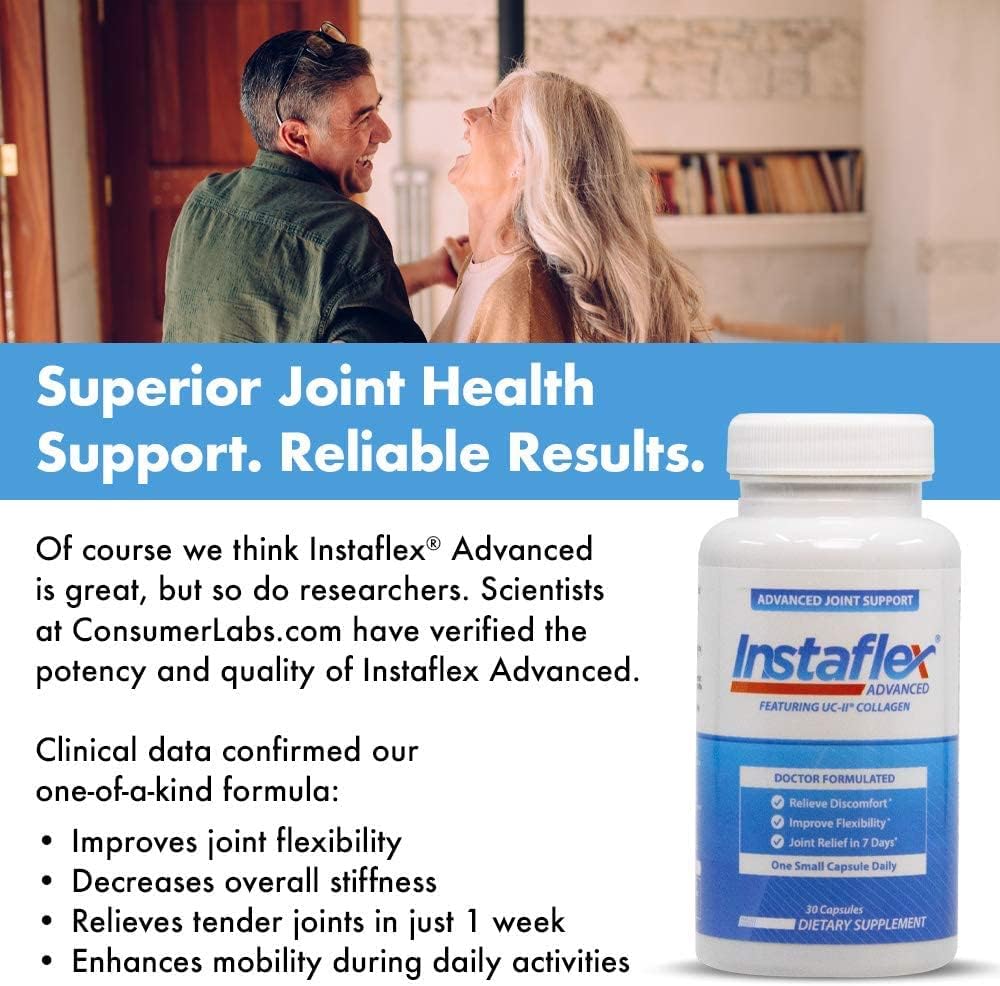 Instaflex Advanced Joint Support with UC-II Collagen & Herbal Blend – 60 Capsules