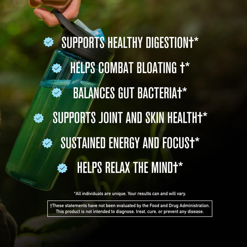 Morning Kick Greens Superfood Powder with Ashwagandha, Collagen & Probiotics - GREEN MART LAND