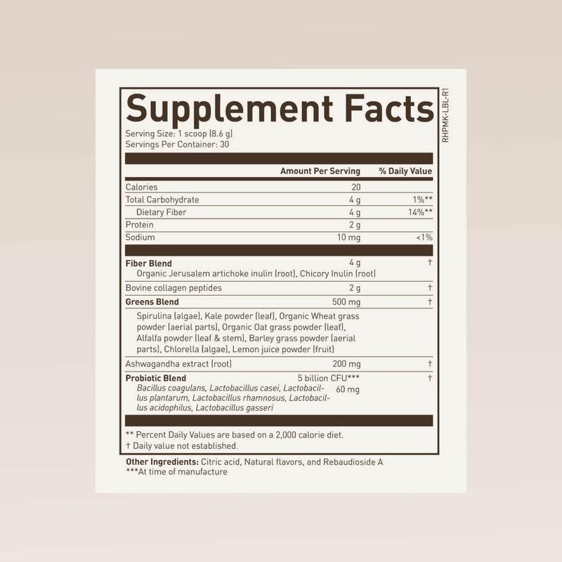 Morning Kick Greens Superfood Powder with Ashwagandha, Collagen & Probiotics - GREEN MART LAND