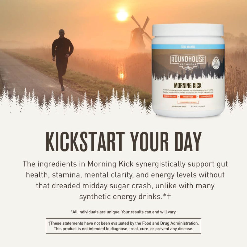 Morning Kick Greens Superfood Powder with Ashwagandha, Collagen & Probiotics - GREEN MART LAND