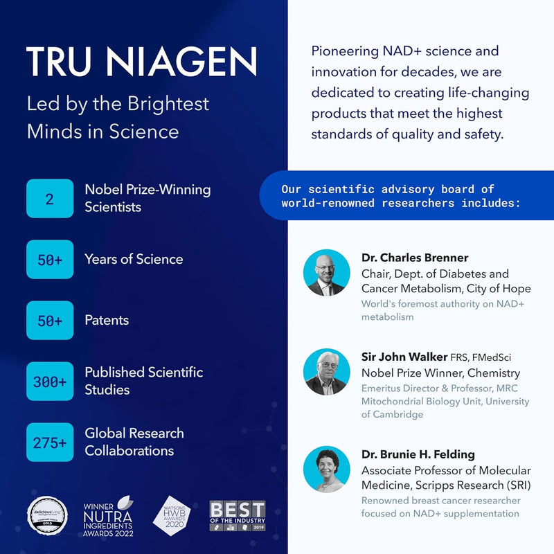 TRU NIAGEN Patented NAD+ Supplement – Anti-Aging & Cell Regeneration Support