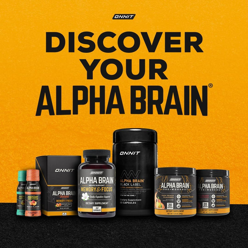 ONNIT Alpha Brain – Nootropic Brain Supplement for Focus and Mental Clarity