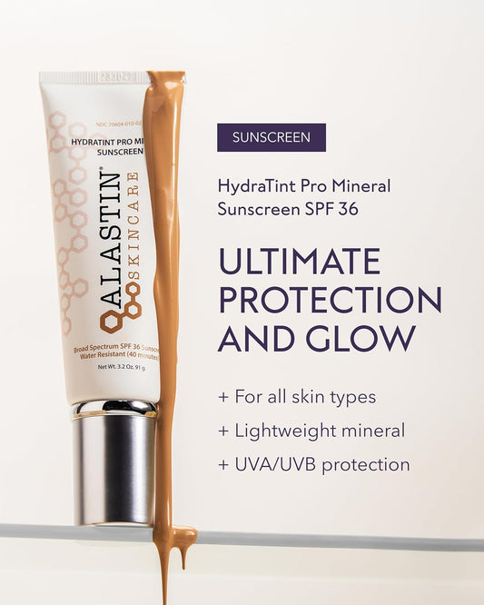 ALASTIN HydraTint Pro Mineral Sunscreen SPF 36 – Tinted Moisturizing Sunblock (3.2 oz)