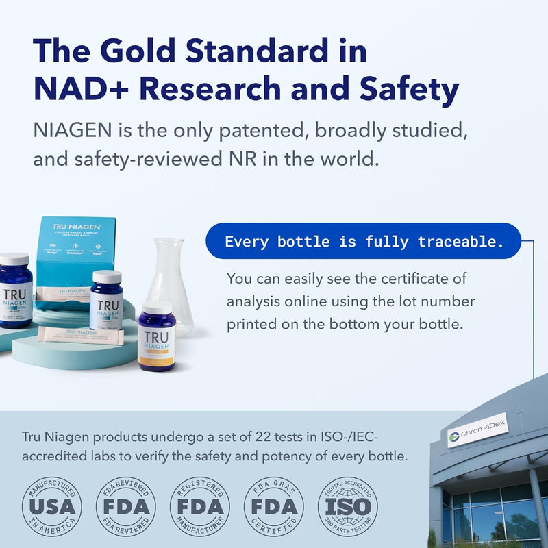 TRU NIAGEN Patented NAD+ Supplement – Anti-Aging & Cell Regeneration Support