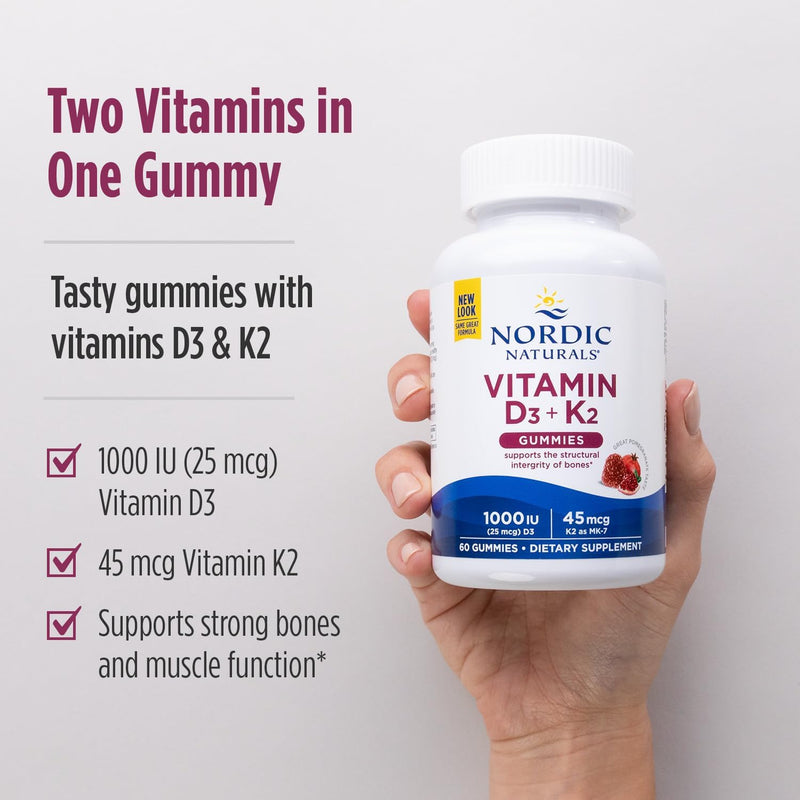 Nordic Naturals Vitamin D3 + K2 Gummies