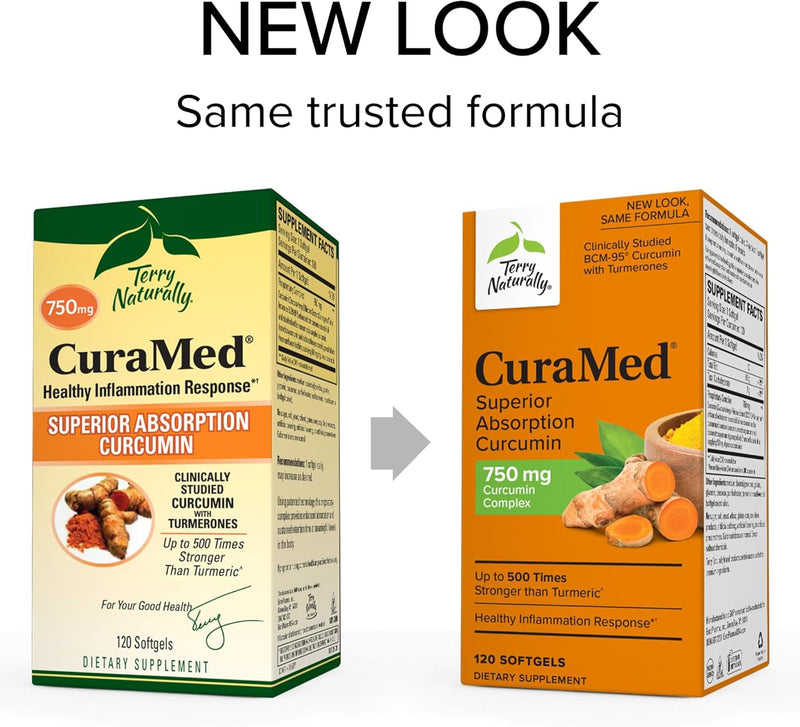 Terry Naturally CuraMed 750 mg Curcumin Complex – Superior Absorption for Joint, Brain, and Immune Support - GREEN MART LAND