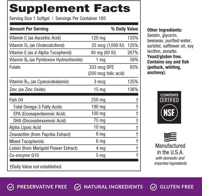 EyePromise Restore Supplement - Support Eye Health with 180 Softgel Capsules - GREEN MART LAND