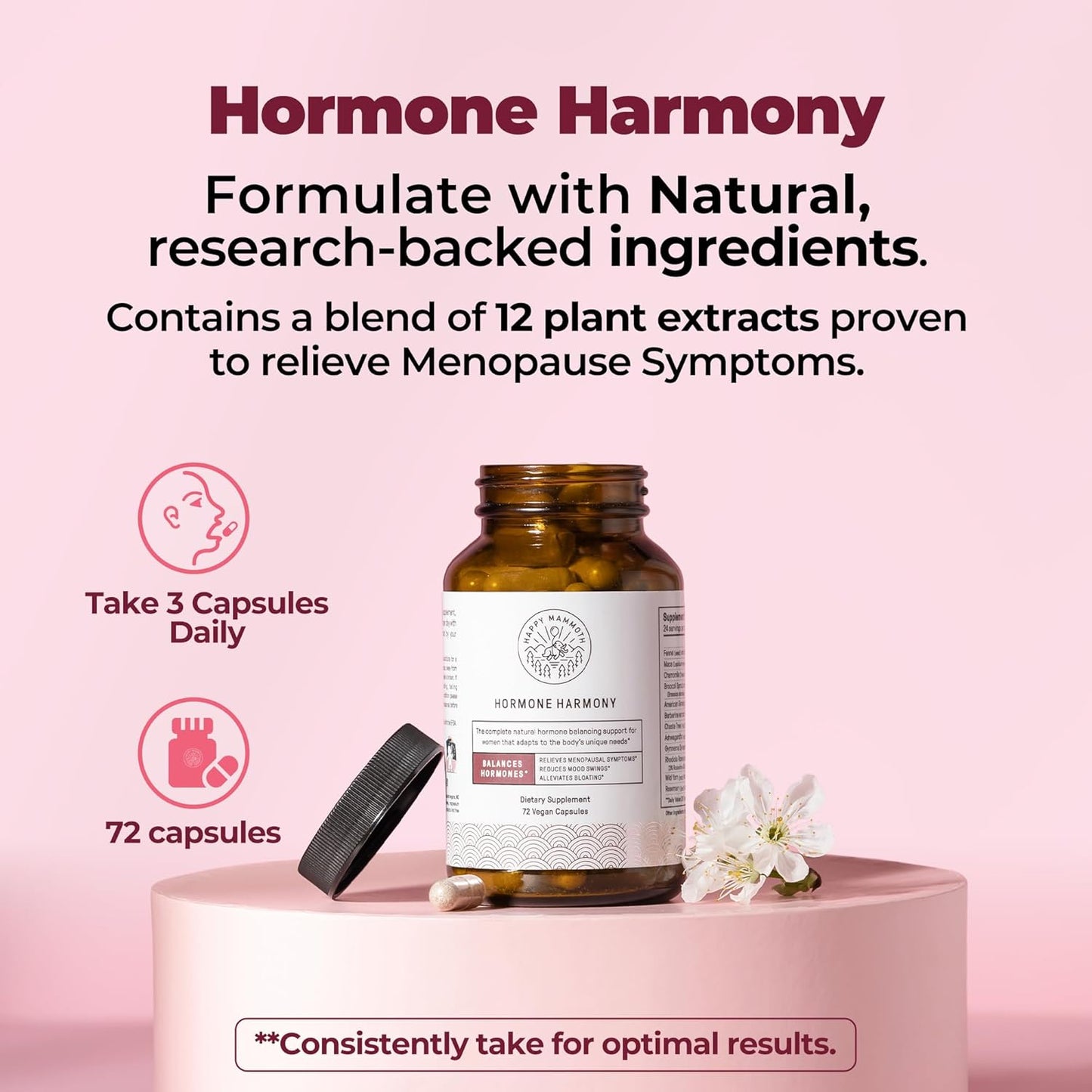 Happy Mammoth Hormone Harmony – Hormonal Support 72 Capsules