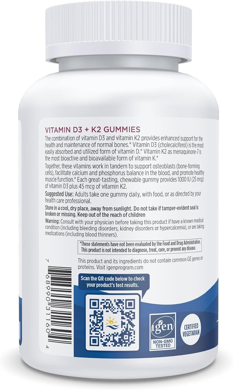 Nordic Naturals Vitamin D3 + K2 Gummies