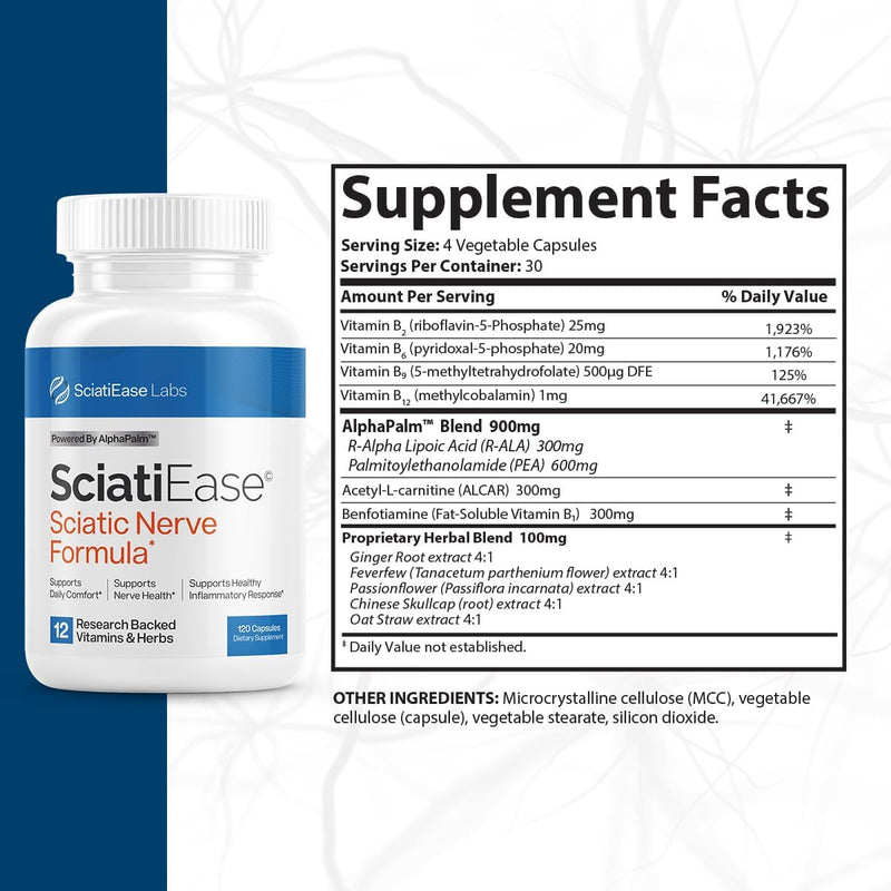 SciatiEase Sciatic Nerve Health Support - 120 Count