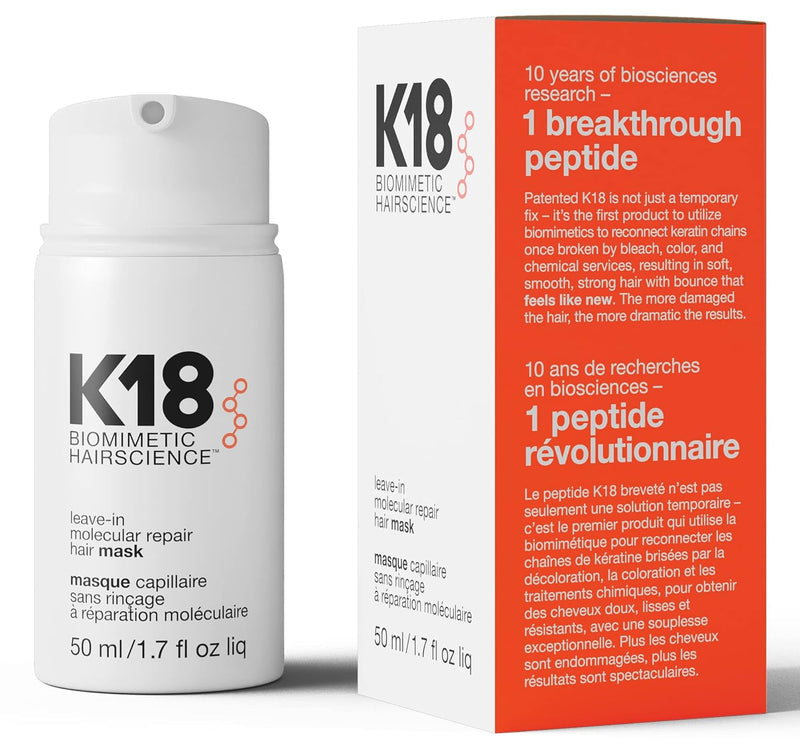 K18 Leave-In Molecular Hair Mask – Repair and Revive Dry, Damaged Hair