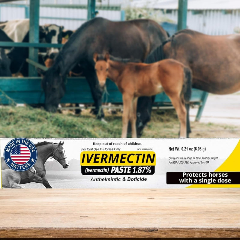 Ivermectin Horse Paste 6.08 Grams – 3-Pack DM (Package May Vary)