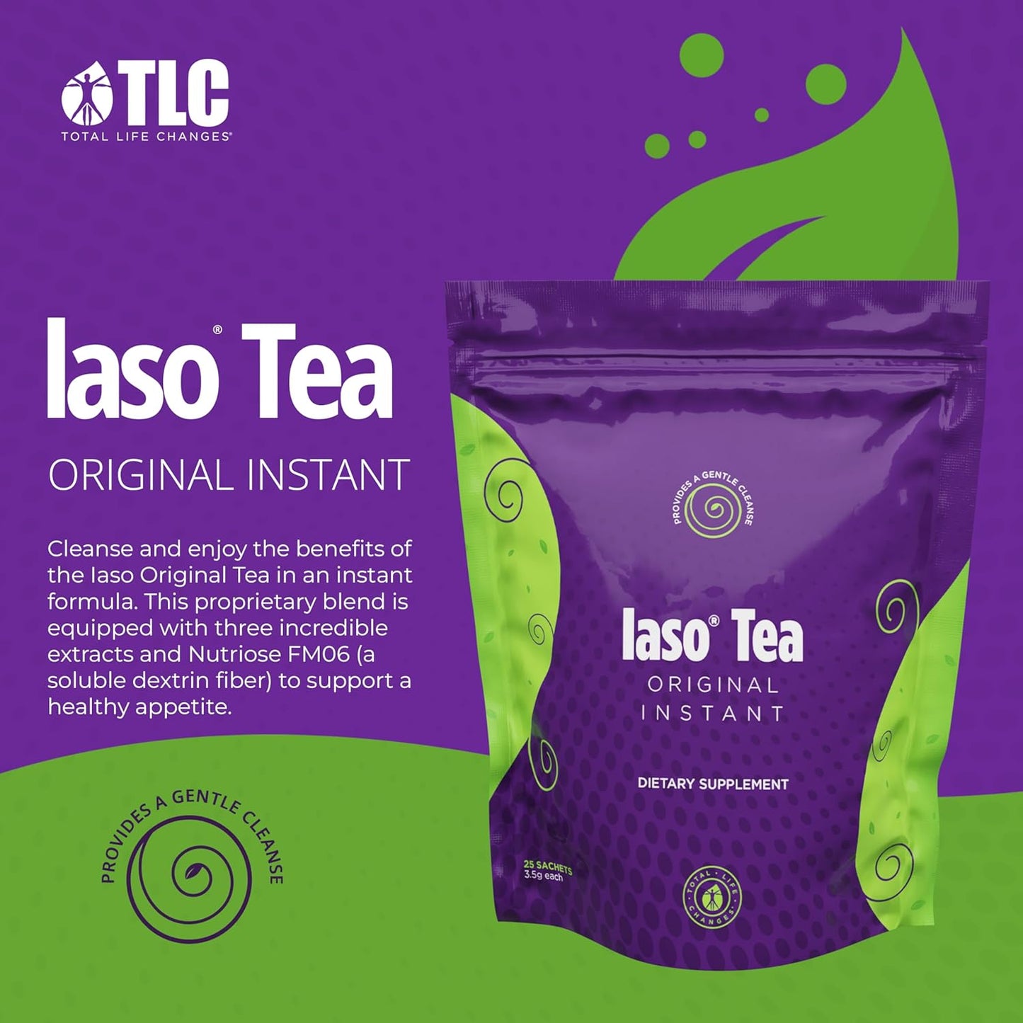 IASO® Instant Detox Tea – Gentle Cleansing & Daily Balance Formula | Refreshing Herbal Blend | 25 Sachets