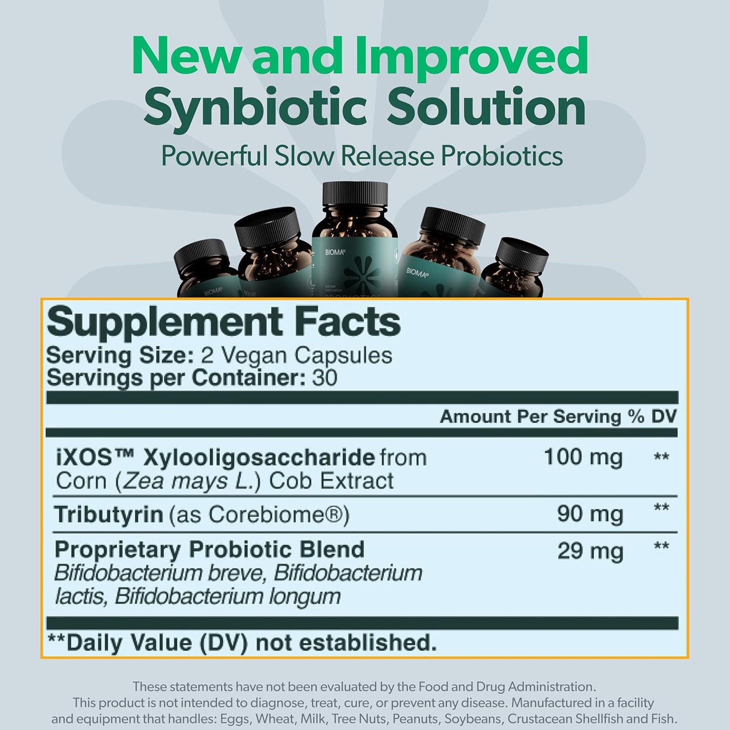 BIOMA Probiotics for Digestive Health with XOS & Tributyrin | Gut Support for Men & Women | 60 Delayed-Release Capsules