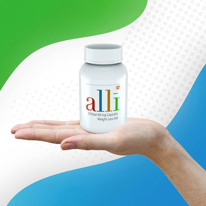 Alli Orlistat 60 mg Capsules – Non-Prescription Weight Management Aid, 120 Count Refill Pack