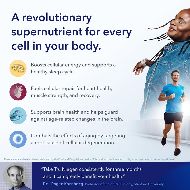 TRU NIAGEN Patented NAD+ Supplement – Anti-Aging & Cell Regeneration Support