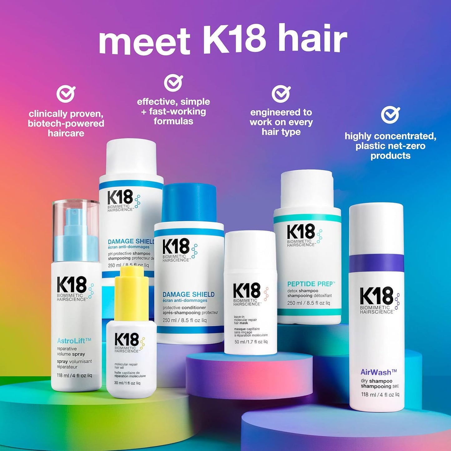 K18 Leave-In Molecular Hair Mask – Repair & Reverse Hair Damage (50 ml / 1.7 oz)