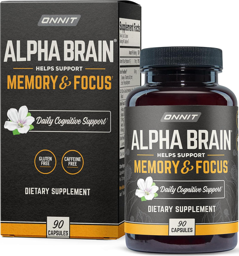 ONNIT Alpha Brain – Nootropic Brain Supplement for Focus and Mental Clarity