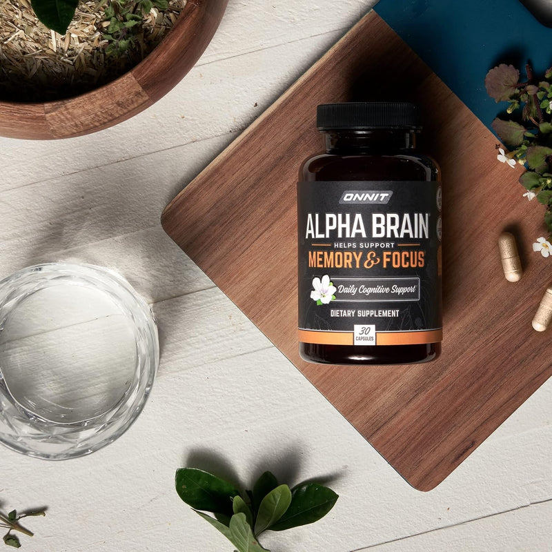 ONNIT Alpha Brain – Nootropic Brain Supplement for Focus and Mental Clarity