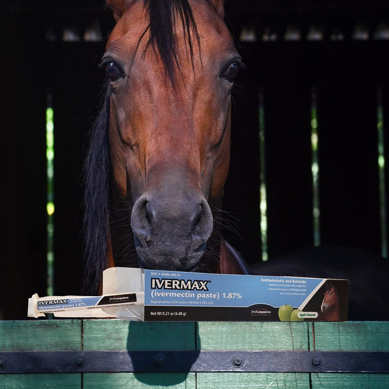 Ivermax Equine Dewormer Paste – Apple Flavored Ivermectin 1.87% (2-Pack)